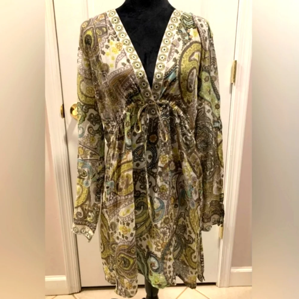 Athleta Blue and Green Swim Coverup - Picture 2 of 5